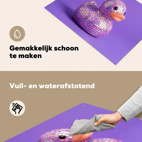 Disco - Eend - Paars Inductie beschemer met haakjes klein -ky-schoon-nl
