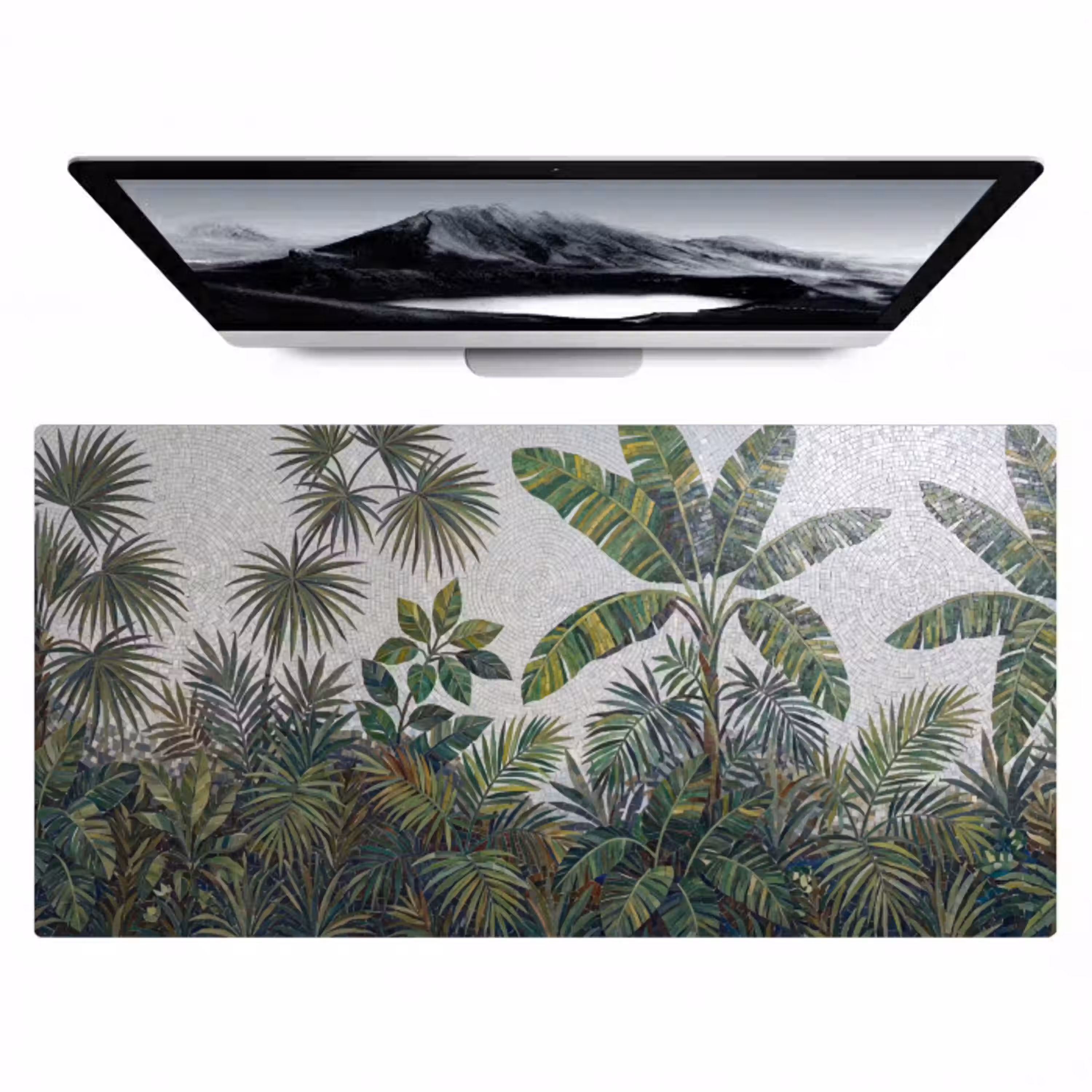 Planten - Tropisch - Mozaïek - Groen - Natuur Muismat XXL klein -zzz3d