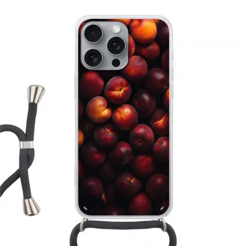 Fruit - Close up - Nectarines Hoesje iPhone 16 Pro Max met koord klein -3d