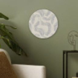 Lijnen - Patroon - Beige - Minimalistisch Akoestische PET Vilt - Rond klein 838 -sfeer2