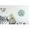 Stengels - Bloemen - Lucht - Wit Wandcirkel aluminium klein -kinderkamer