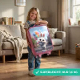 Konijn - Ballonnen Kinderkoffer - Roze klein -sfeer2_DE