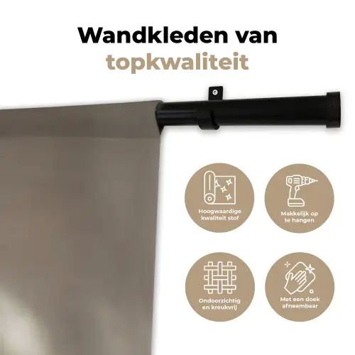 Bloemen - Stelen - Roze - Schaduw Wandkleed katoen klein -sfeer2
