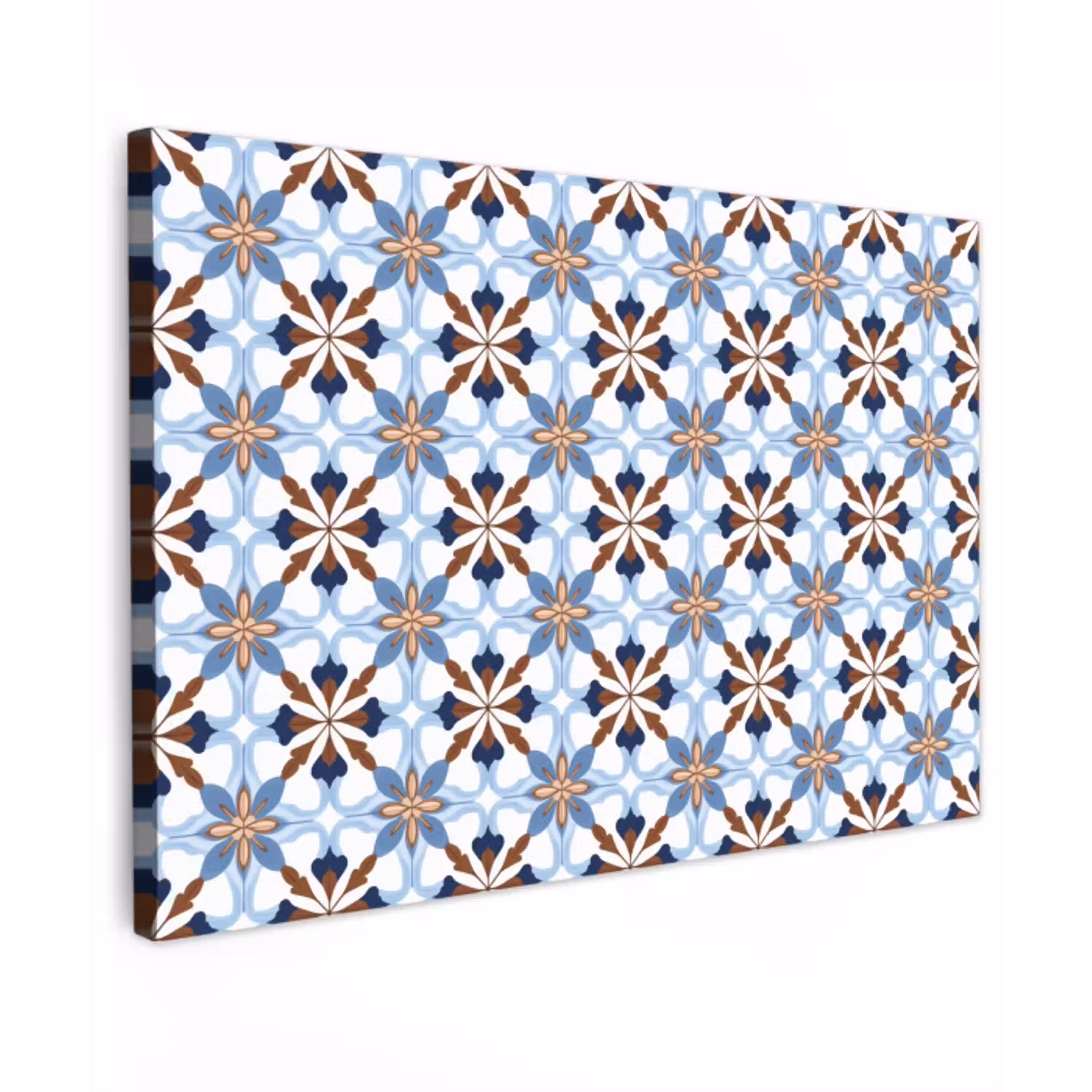 Ornament - Tegel - Kleurrijk canvas 2cm klein 34 -z3d