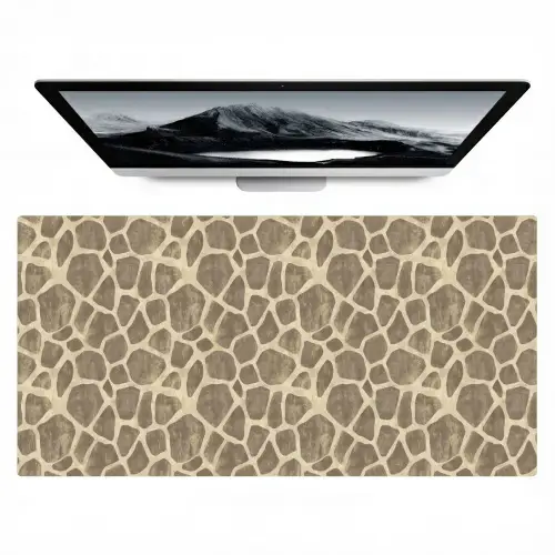 Giraf - Patroon - Beige - Bruin Muismat XXL klein 681 -zzz3d