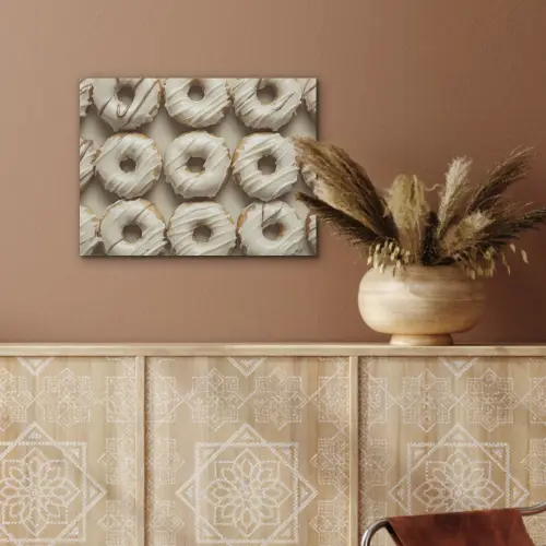 Donuts - Chocolade - Wit - Beige PET vilt klein -sfeer4