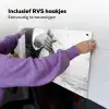 Vissen - Chef - Zwart - Wit Inductie beschemer met haakjes klein -ky-ophangen-nl