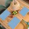 Donkerblauw - Patroon - Lijnen Placemat vinyl groot 368 -zzsfeer5_Kitchenyeah-website
