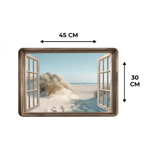 Doorkijk - Helmgras - Duinen - Zee - Landschap Placemat vinyl groot -specs
