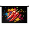 Peper - Graffiti - Verf - Abstract - Modern - Kleurrijk Wandkleed katoen klein -zz3d