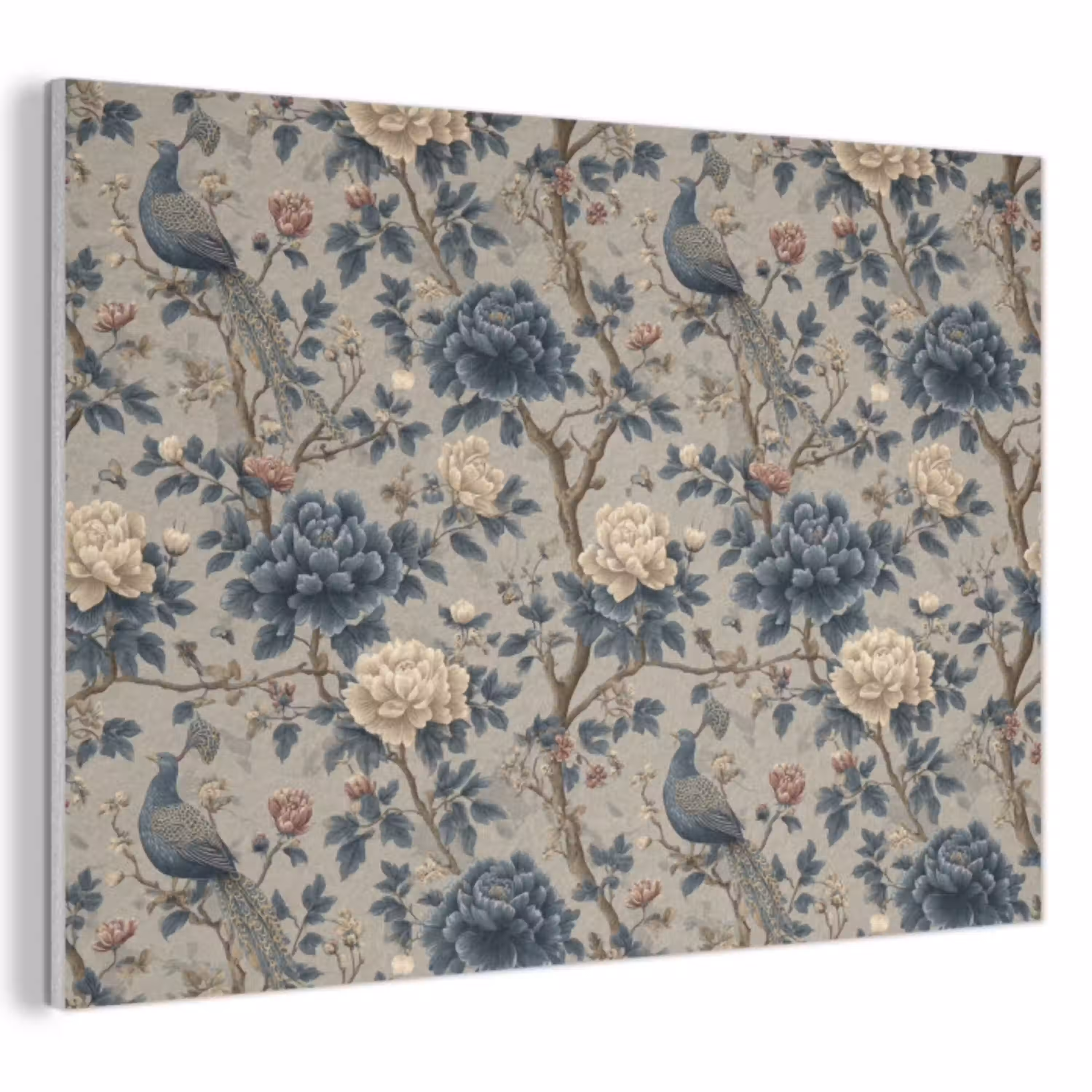 Pauw - Bloemen - Blauw PET vilt klein 837 -3d
