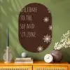 Bruin - Quote - Bloemen - Zomer Wandcirkel Ovaal Glas middel -sfeer2