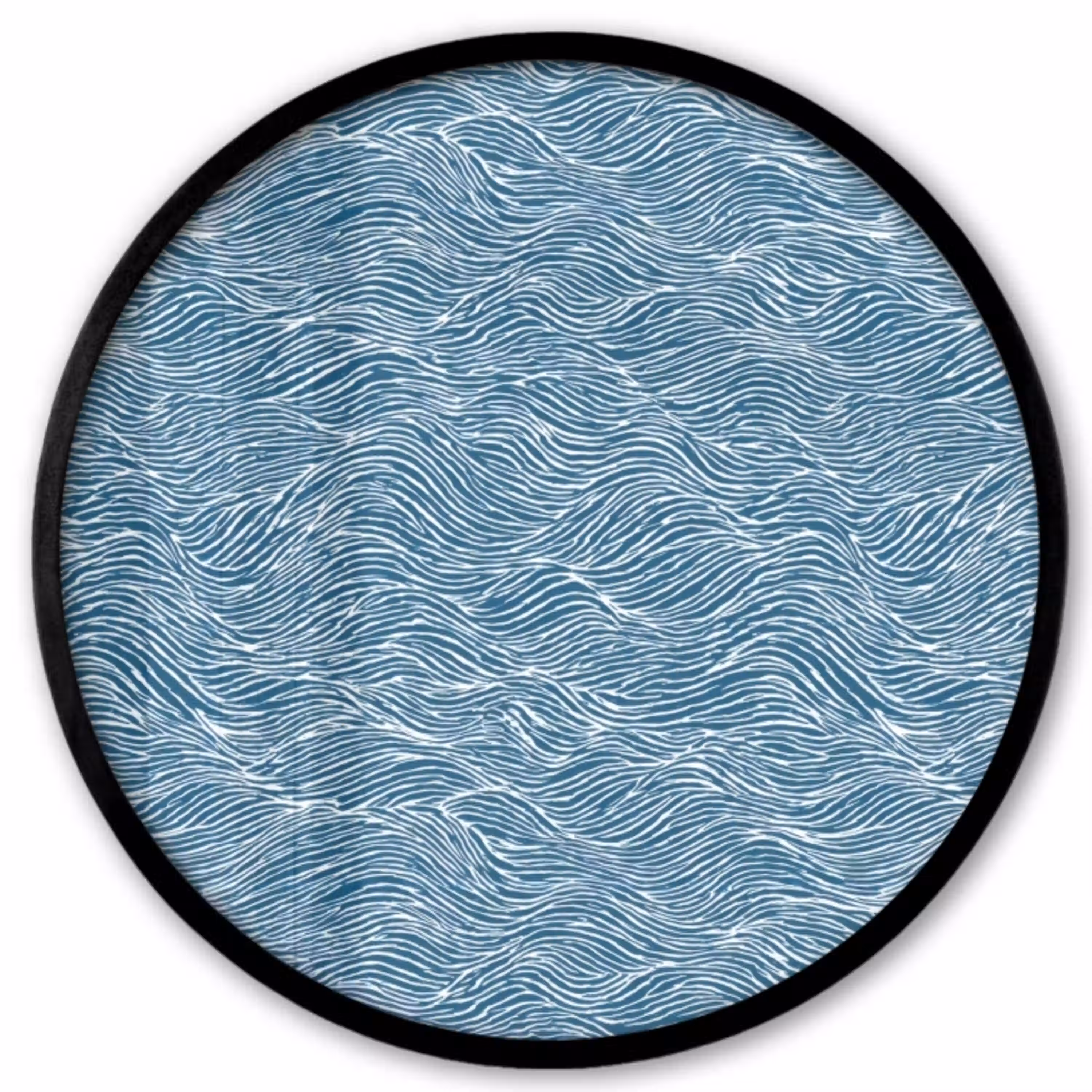 Blauw - Wit - Golven - Getekend - Textuur Fotolijst rond zonder passe partout klein 856 -3d