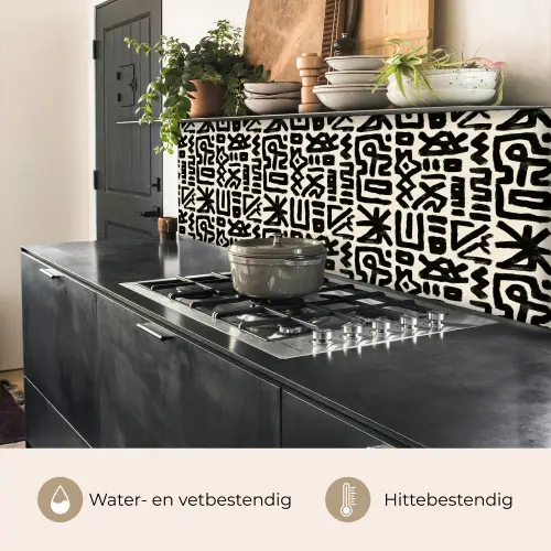 Geometrisch - Figuren - Zwart keuken achterwand 2 middel 871 -usp_NL