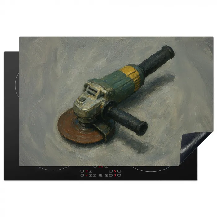 Haakse slijper - Schilderij - Gereedschap Inductie beschermer vinyl 3mm klein -3d