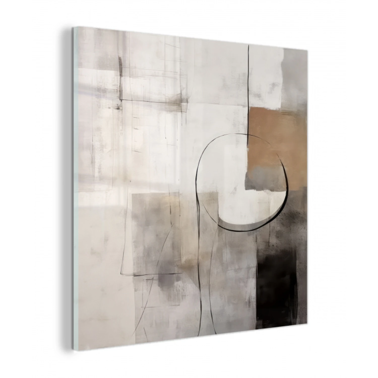 Abstracte kunst - Industrieel - Wit - Grijs plexiglas 5mm klein -z3d