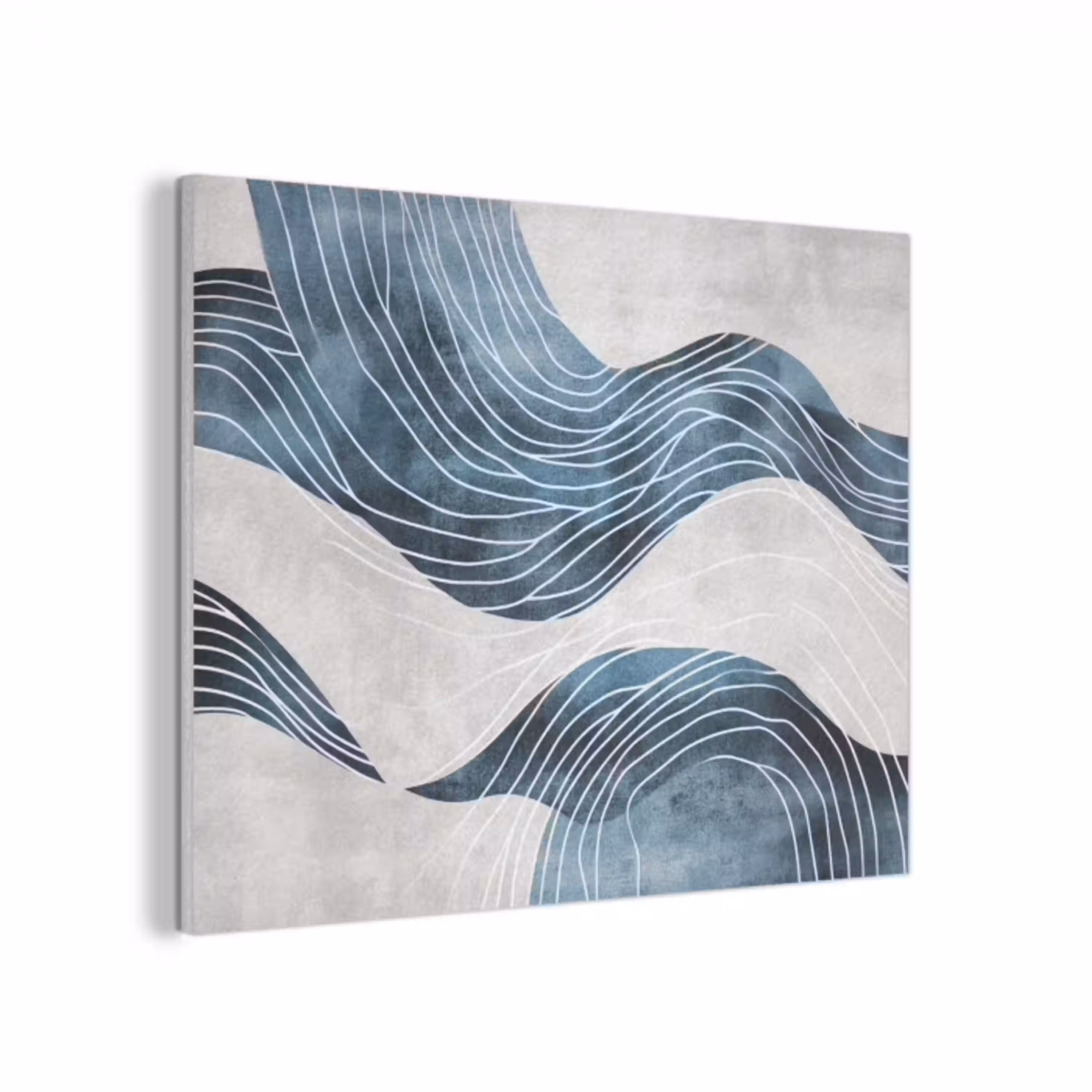 Lijnen - Golven - Abstract - Blauw PET vilt klein -3d