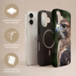 Buizerd - Roofvogel - Natuur - Bruin Toughcase MagSafe Apple iPhone 17 klein -USP_Lagen_FR