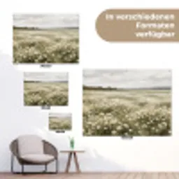 Illustratie - Landschap - Wit tuinposter los doek klein -Xsfeer9_DE