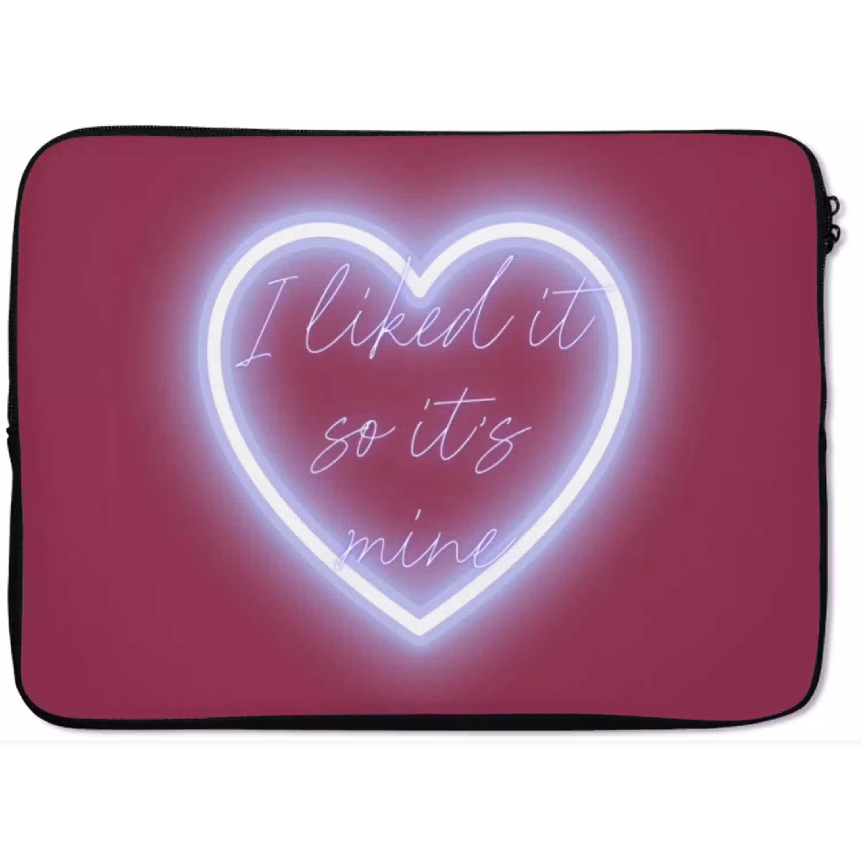 I liked it so it's mine - Neon hart - Roze laptophoes neopreen klein -zkaufland3dotto