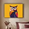 Uil - Grafisch - Kleurrijk - Ogen Textielframe zwart klein -sfeer1