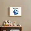 Voetbal - Blauw - Inkt - Spatten Light Box met batterij (Wandlamp kind) middel -sfeer2_kind