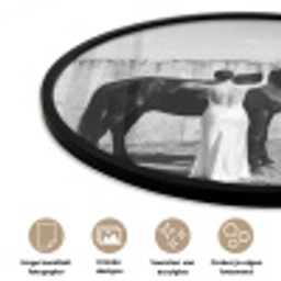 Vrouw - Paard - Artistiek Fotolijst rond zonder passe partout klein -closeup_NL