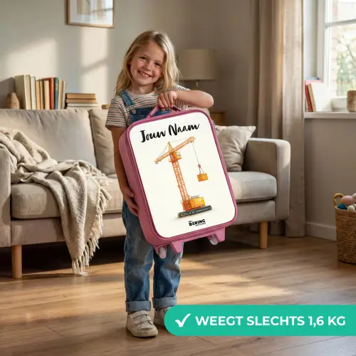 Torenkraan - Getekend - Oranje Kinderkoffer - Roze klein -sfeer2_NL