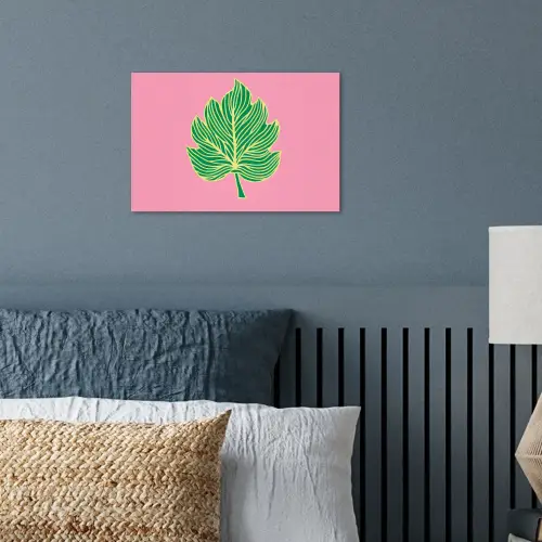 Blad - Groen - Illustratie - Minimalistisch poster papier klein -sfeer2