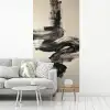 Golven - Penseelstreken - Beige - Minimalistisch fotobehang vinyl groot -woonkamer