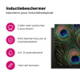 Pauwenveren - Klassiek - Groen Inductie beschermer vinyl 3mm klein -wsfeer2_website