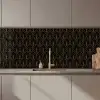 Pijlvorm - Waaier - Goud keuken achterwand 2 middel 871 zz_3dshopping