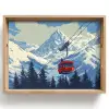 Kabelbaan - Sneeuw - Berglandschap Dienblad Rechthoek middel -z3d_shopping
