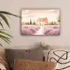 Lavendelveld - Huis - Paars canvas 2cm klein -sfeer1