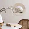 Schelp - Spiraal - Beige Wandcirkel kunststof plaat 5mm dik klein -sfeer4