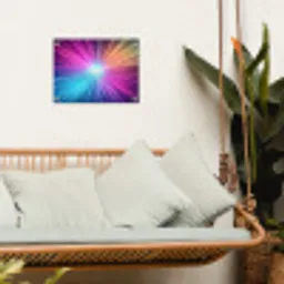 Abstract - Light - Burst - Modern - Colorful tuinposter los doek klein -sfeer7