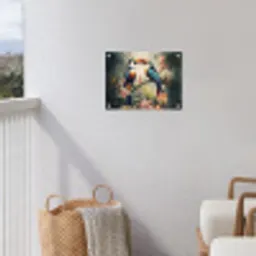 Toekan - Vogels - Bloemen - Natuur - Jungle tuinposter los doek klein -sfeer8