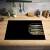 Sardines - Blik - Zwart - Vissen Inductie beschermer vinyl 3mm klein -sfeer5