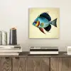 Blauw - Kieuwen - Vis - Illustratie aluminium wit klein -sfeer1