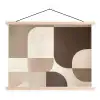 Geometrisch - Geweven structuur - Modern textielposter latten blank klein -3d