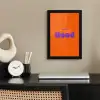 See the good - Paars - Oranje - Smiley fotolijst zwart zonder passe partout klein -sfeer1