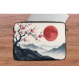 Kersenbloesem - Oosters - Rood laptophoes neopreen klein -tafel