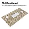 Waaierstructuren - Beige - Vezeltextuur Muismat XXL klein 681 -sfeer4