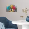Boom - Kleurrijk - Grijs - Modern poster papier klein -sfeer3