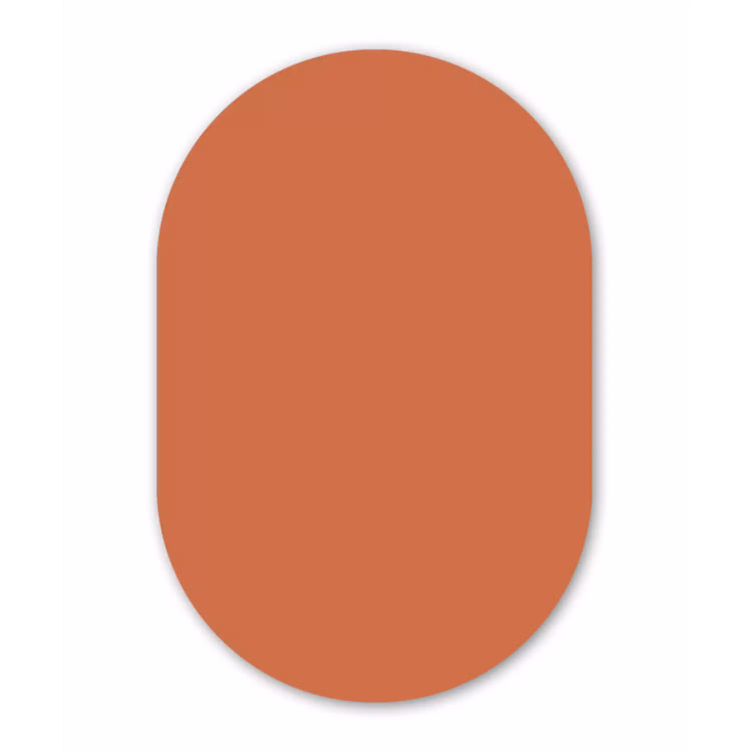 Classic - Terracotta - Oranje Wandcirkel Ovaal Aluminium middel 839 -3d
