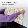 Botanisch - Patroon - Beige Inductie beschemer met haakjes klein 777 -ky-ophangen-nl