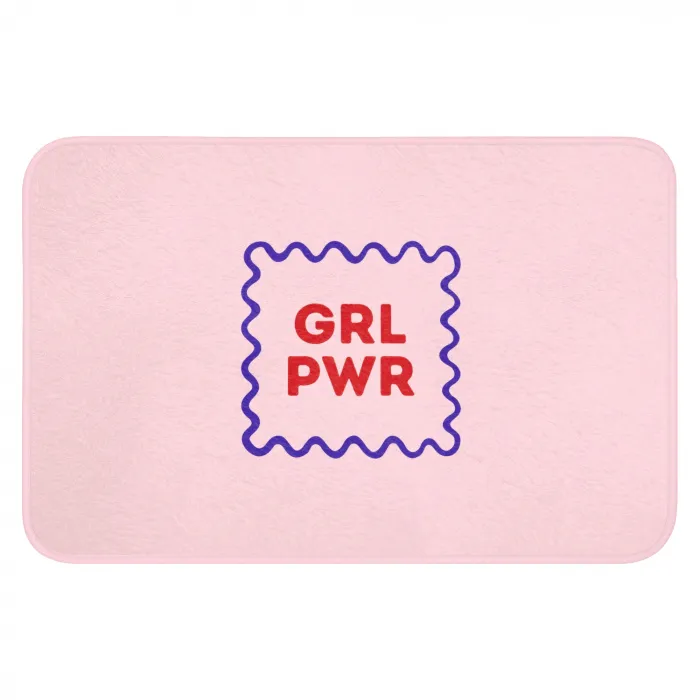 Grl pwr - Roze - Kader Badmat klein -3d