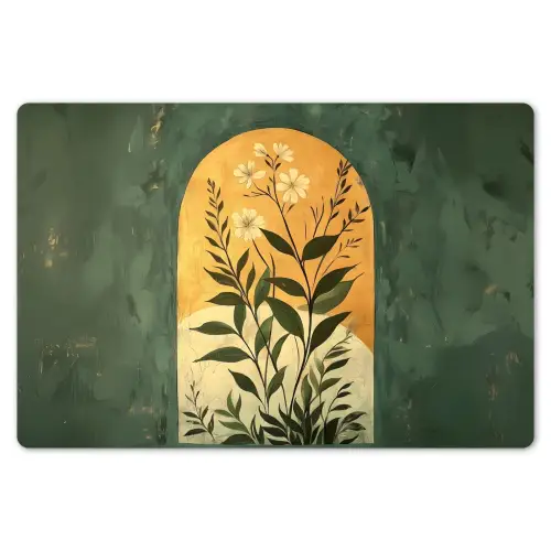 Plant - Bloemen - Wit Placemat vinyl groot -zzsfeer1_Kitchenyeah-website