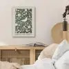 Groen - Vogel  - Bloemen PET vilt klein -sfeer3