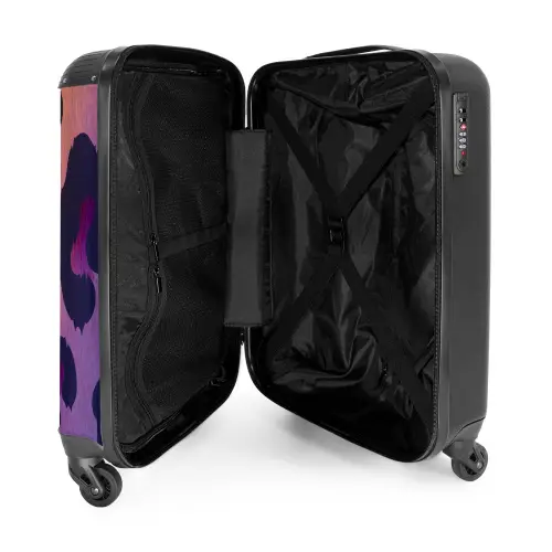 Animal holo - Luipaardprint NBS - Handbagage koffer - Kinderen Unisex middel -binnenkant